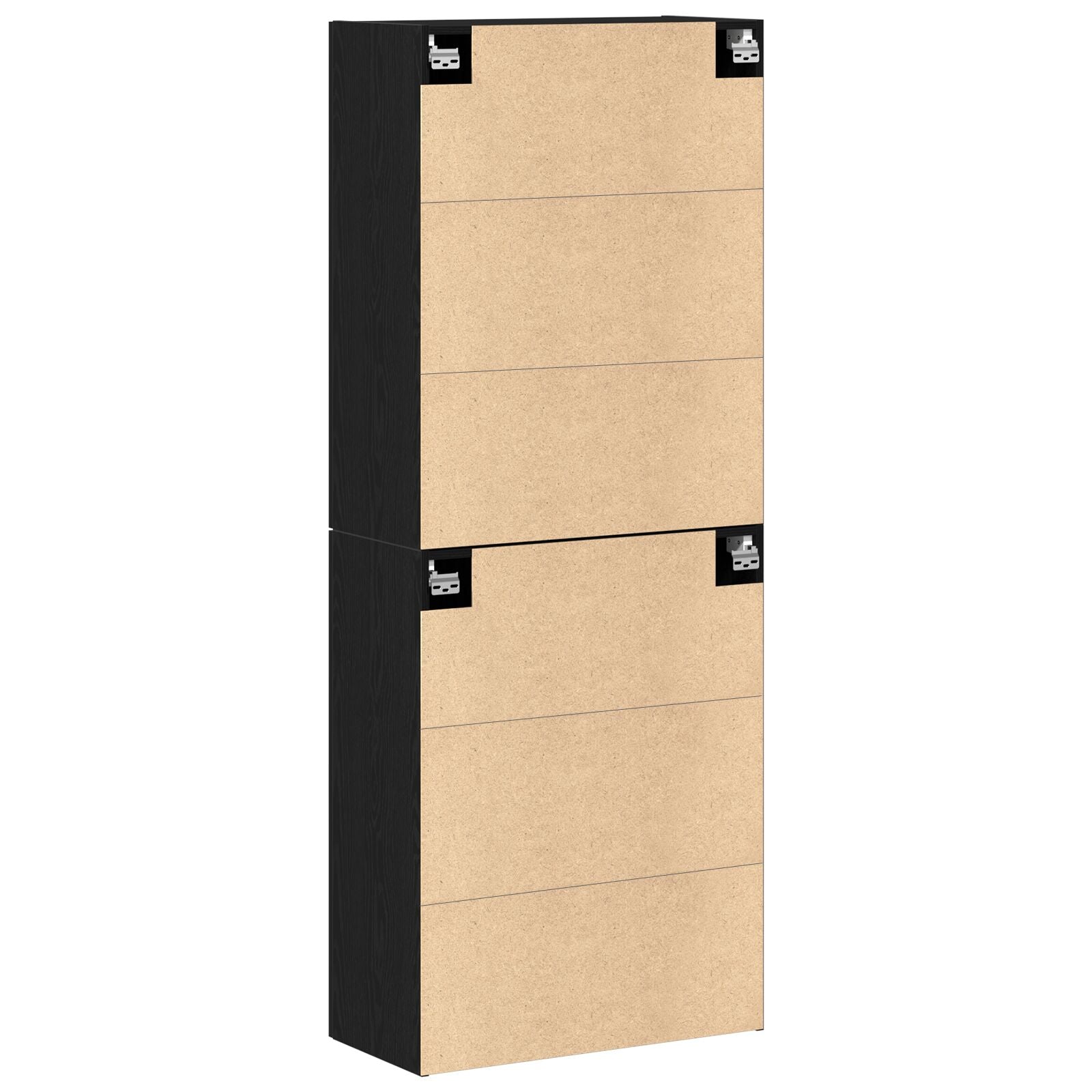 Kasten 2 Stuks Zwart Eiken 69,5X34X180 Cm Bewerkt Hout