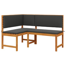 Hoekbank Voor In De Tuin Met Kussens 140X100X91 Cm Massief Acaciahout Anthraciet L-vormige bank