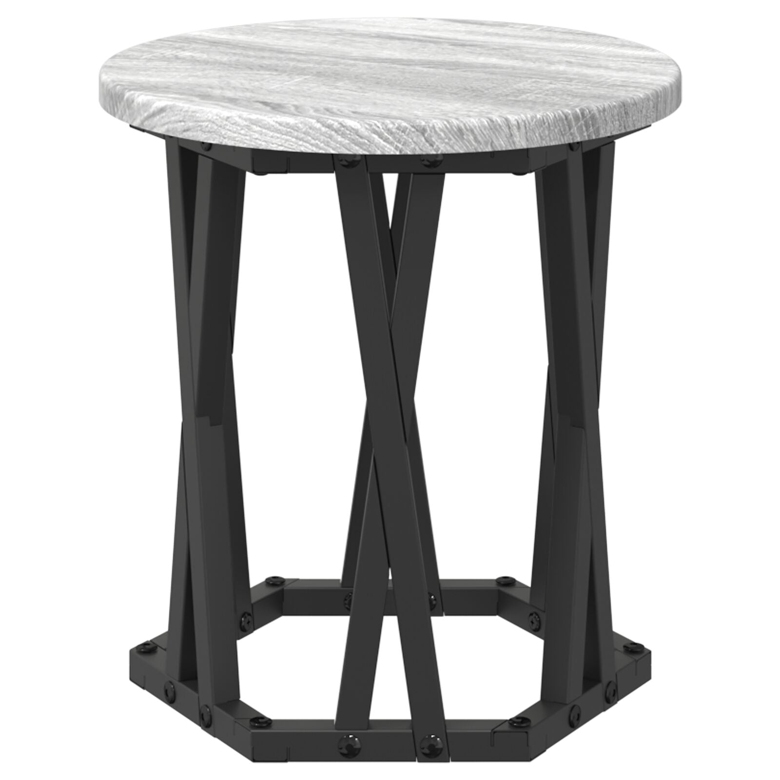 Nesting Bijzettafels 3 Pcs Bewerkt Hout Grijze sonoma