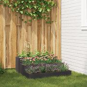 Garden Planter Black 90 x 90 x 35 cm Cold-rolled steel