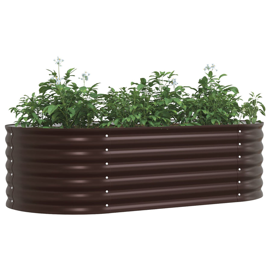Tuin Verhoogd Bed Gegalvaniseerd Staal 160 x 80 x 44 cm Bruin