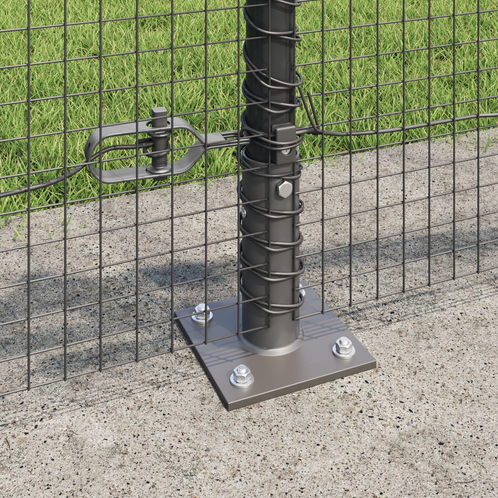 Gelaserd Draadhek Met 13 Flenspalen Grijs 0.5X50 M Staal Gegalvaniseerd Staal