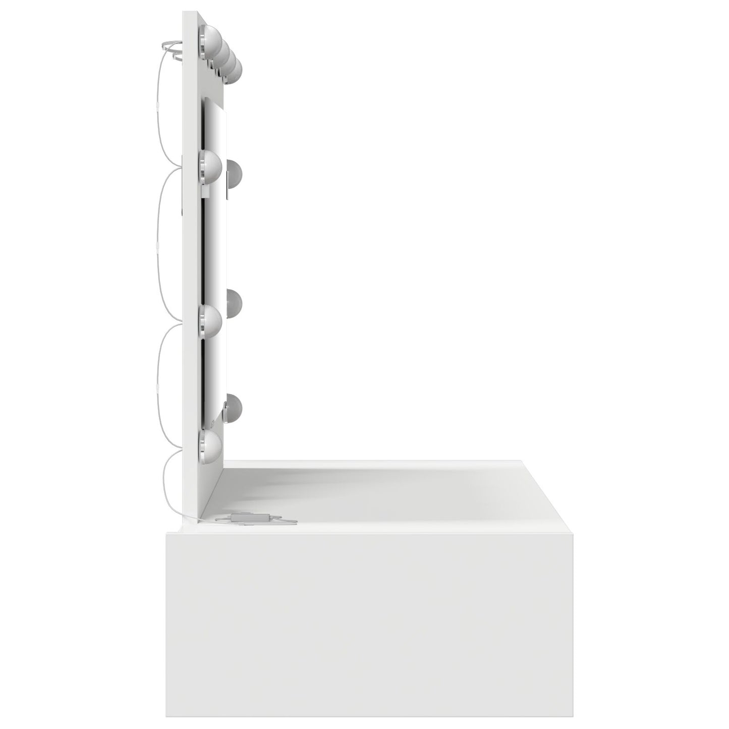 Wandkaptafel Verlichting - 83 x 40 x 70 cm Wit met LED