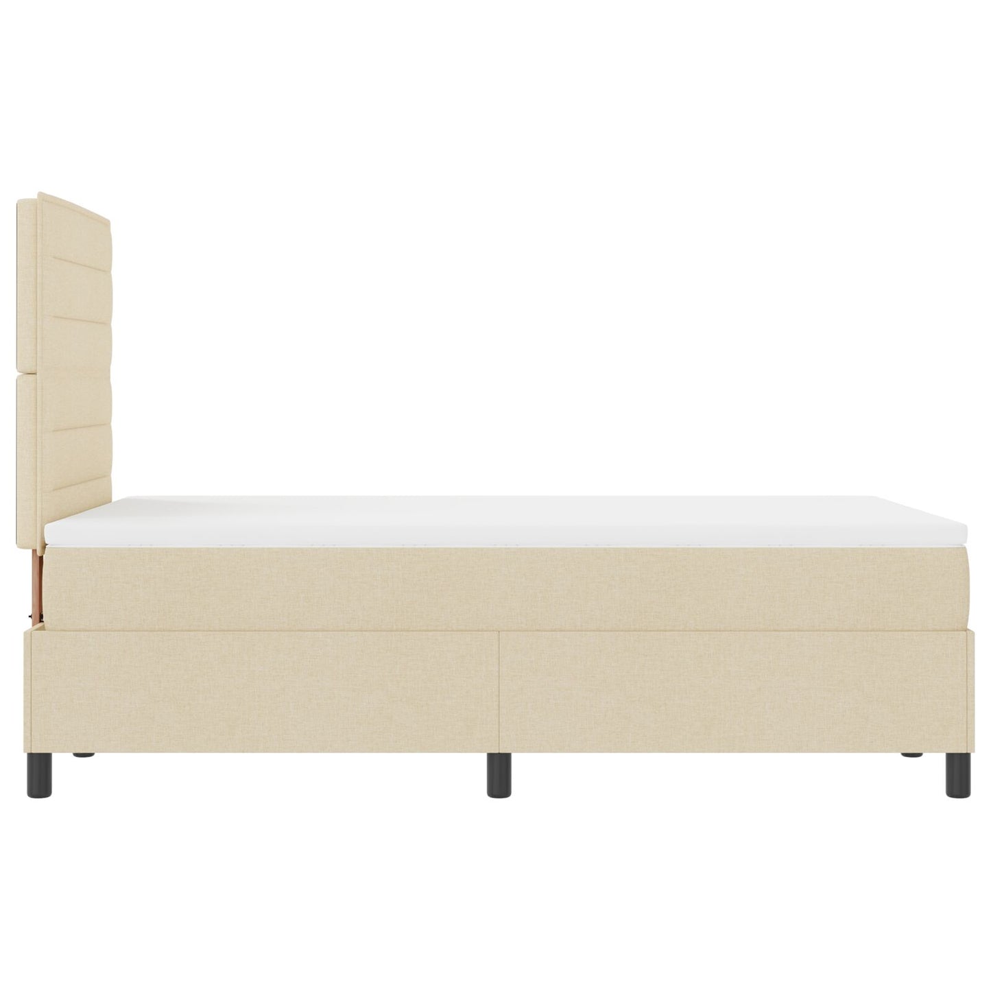 Boxspringbed Met Matras Stof Crème 120 x 200 cm Lijnenontwerp