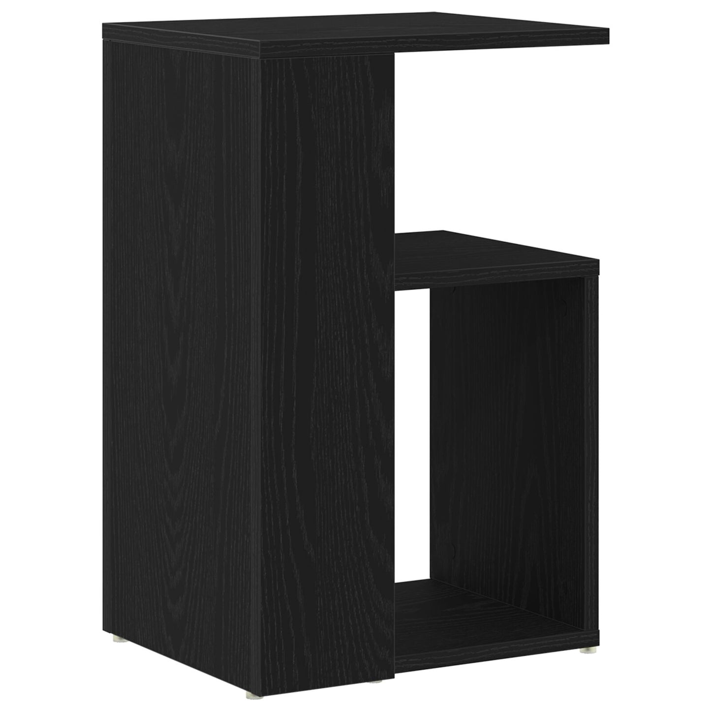 Bijzettafel 36X30X56 Cm Bewerkt Hout Zwart eiken