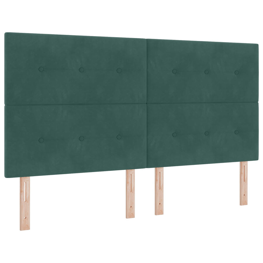 Hoofdbord Knopen Tufted Fluweel Donkergroen 180 cm Hoog hoofdbord