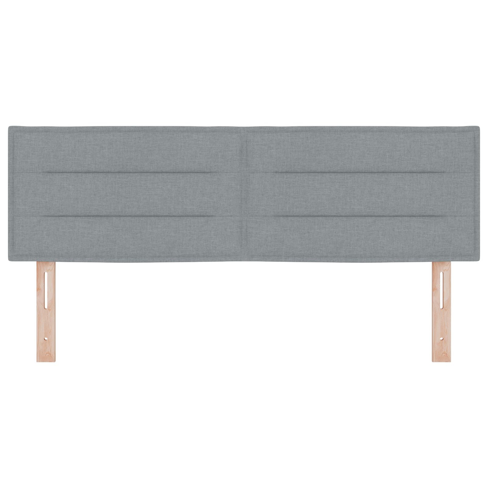 Hoofdbordlijnen Ontwerp Stof Lichtgrijs 160 cm Laag hoofdbord