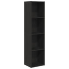 Wandboekenkast zwart eiken 143x30x36 cm