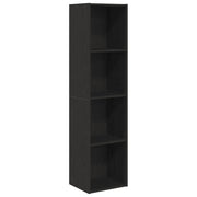 Wandboekenkast zwart eiken 143x30x36 cm