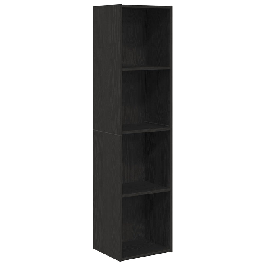 Boekenkast/Tv Kast Zwart Eiken 36X30X143 Cm