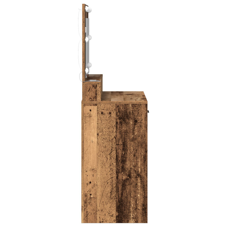 Kaptafel Met Led-Verlichting - Oud Hout 79 x 41 x 135 cm Oude Hout