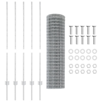 Tuinhekset Set Van 2 Gegalvaniseerd Staal 10 X 1.2 M Duurzaam