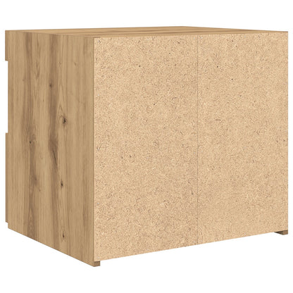 Nachttafels Met Led-Verlichting 2 Stuks Artisan Eiken 50X40X45 Cm