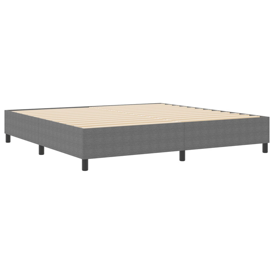 Boxspringbed Corduroy Stof Lichtgrijs 200 x 200 cm