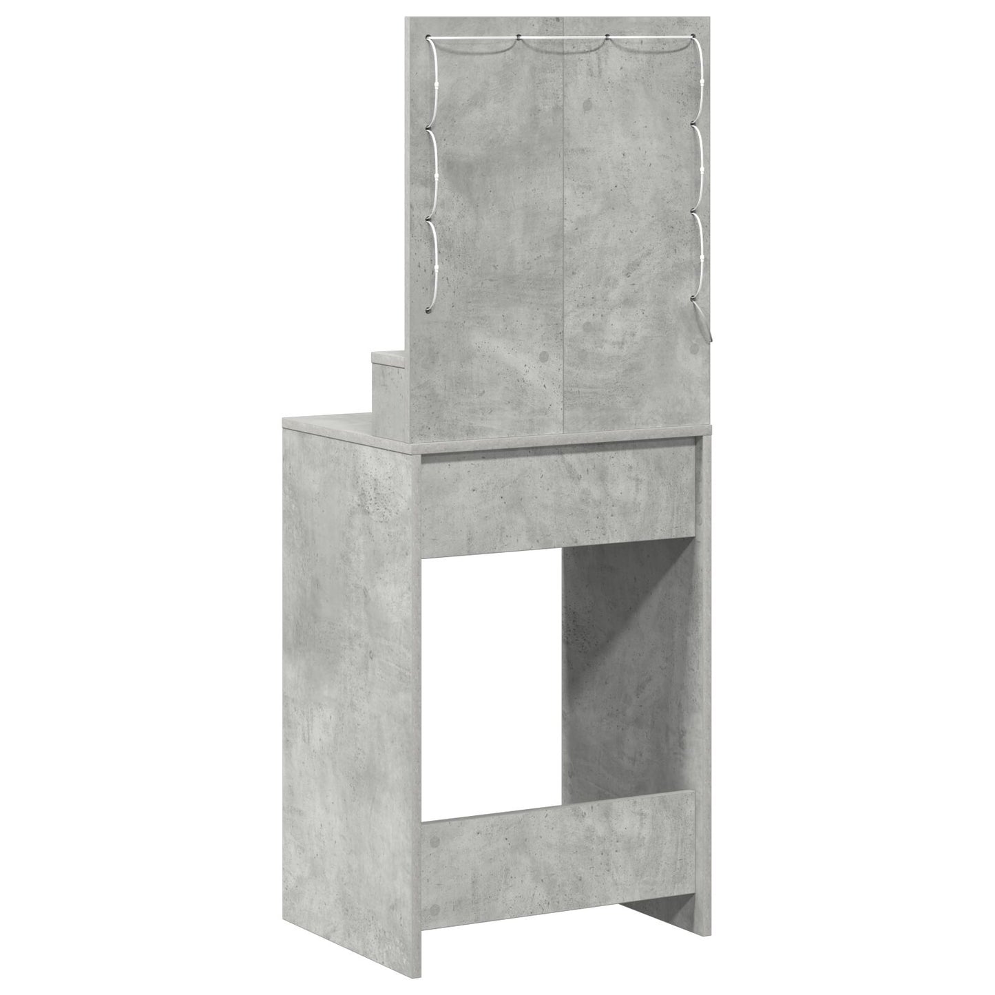 Kaptafel Met Led-Verlichting Beton grijs 50 x 41 x 135 cm