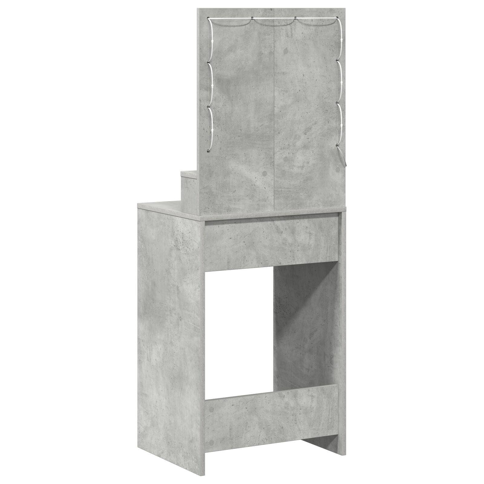 Kaptafel Met Led-Verlichting Beton grijs 50 x 41 x 135 cm