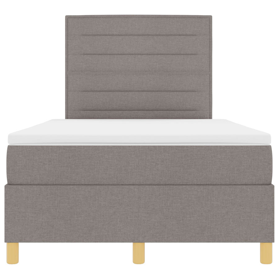 Boxspringbed Met Matras Taupe 120X200 Cm Stof Blauw