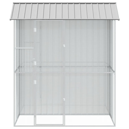 Vogelvolière Grijs 215X110X247 Cm Staal