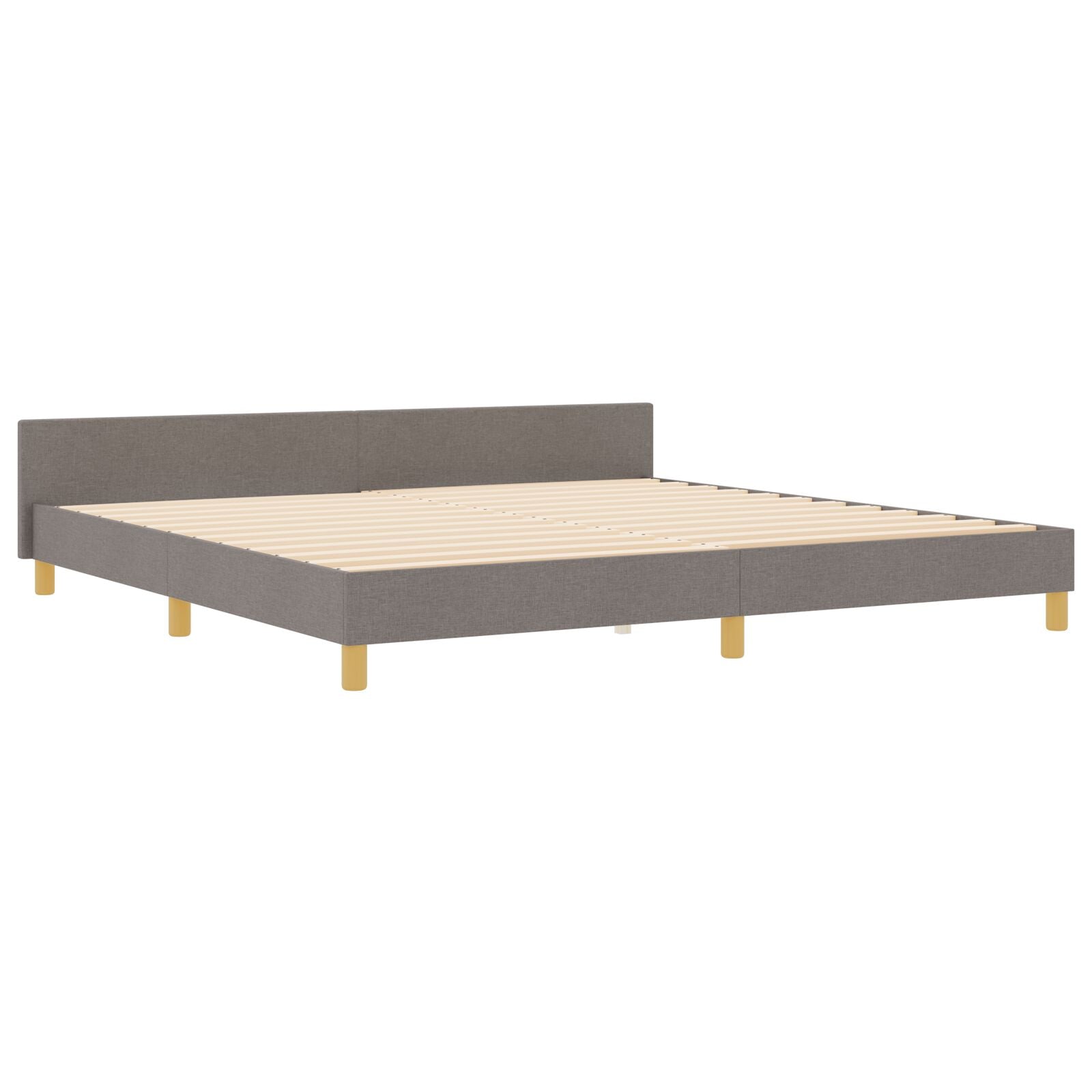 Bedframe Taupe 200X200 Cm Stof Crème