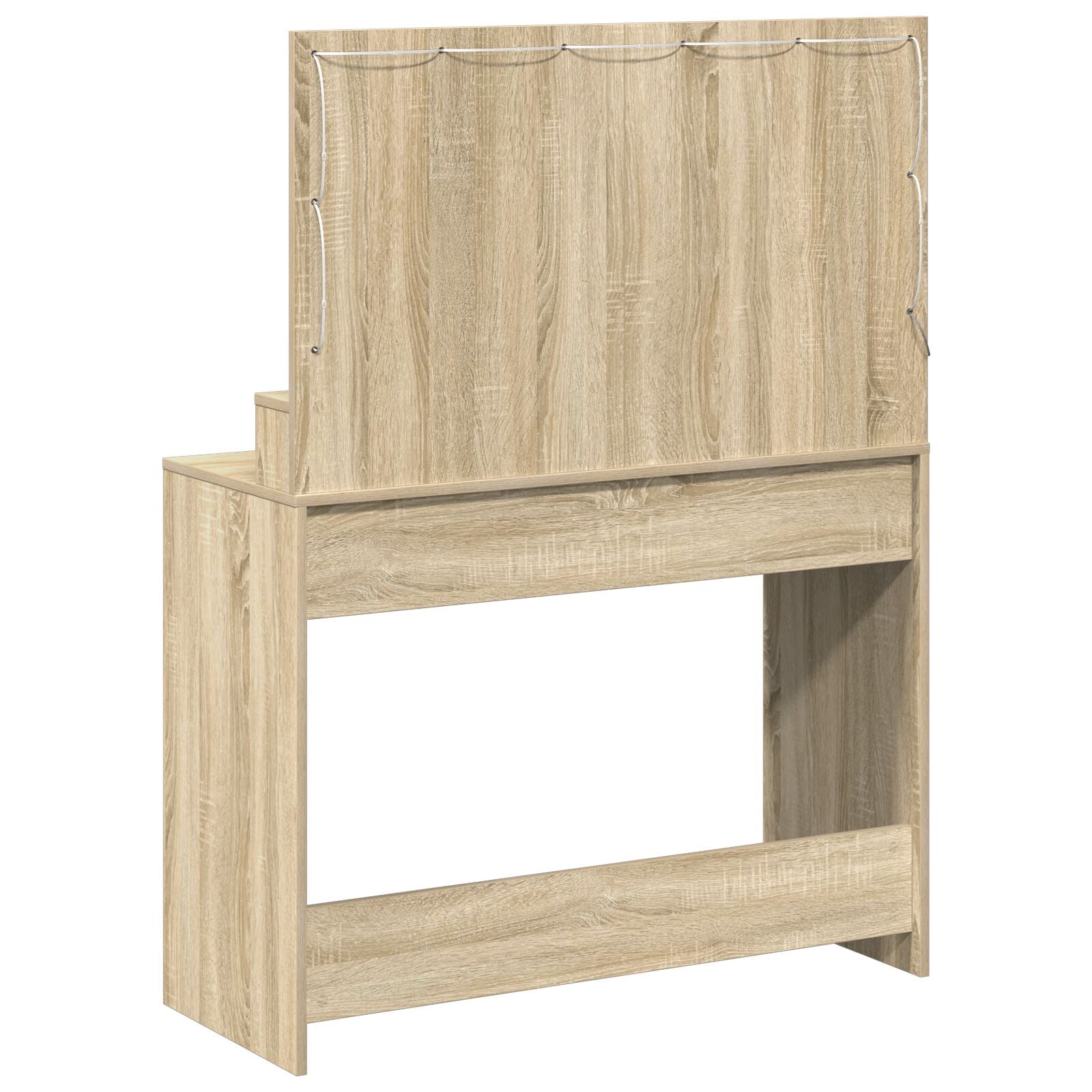 Kaptafel Met Led-Lampjes En Sonoma eik 100 x 41 x 135 cm