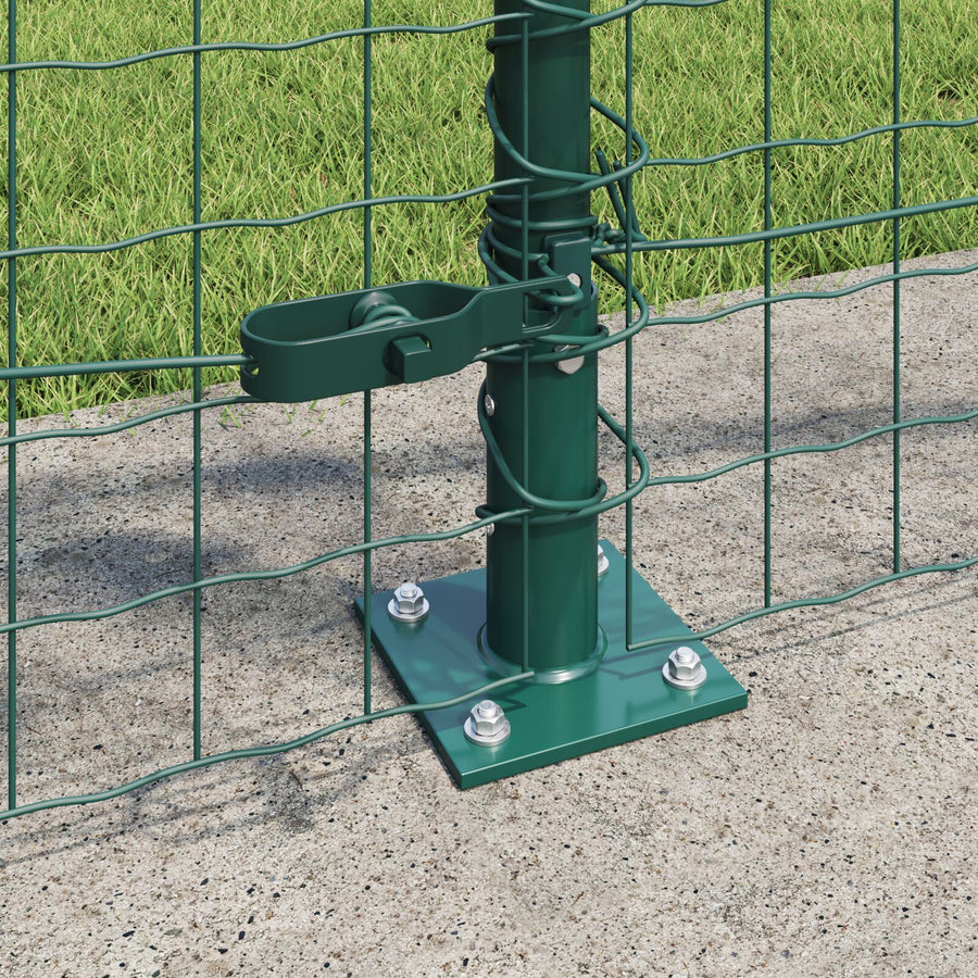 Heipalen Set Van 52 Gepoedercoat Staal 3,2 X 3,2 X Groen 110 cm 52x betonpost