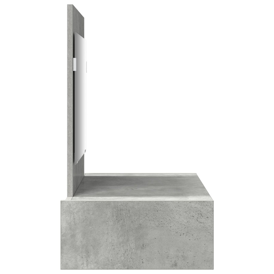 Wandkaptafel 83 x 40 x 70 cm Betonnen Grijs zonder LED
