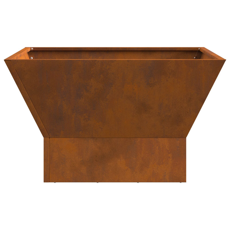 Vierkante Vuurkorf Bruin Verweerd Staal 60 x 60 x 35 cm Verweerd staal/Bruin