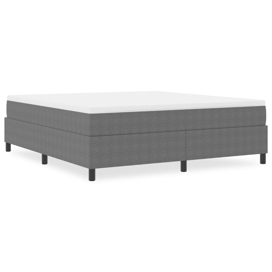 Boxspringbed Super King Corduroy Stof Lichtgrijs 180 x 200 cm