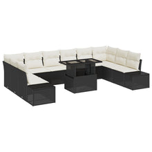 Tuinsofa Set Set Van 11 Crème Kussens, Zwart Frame