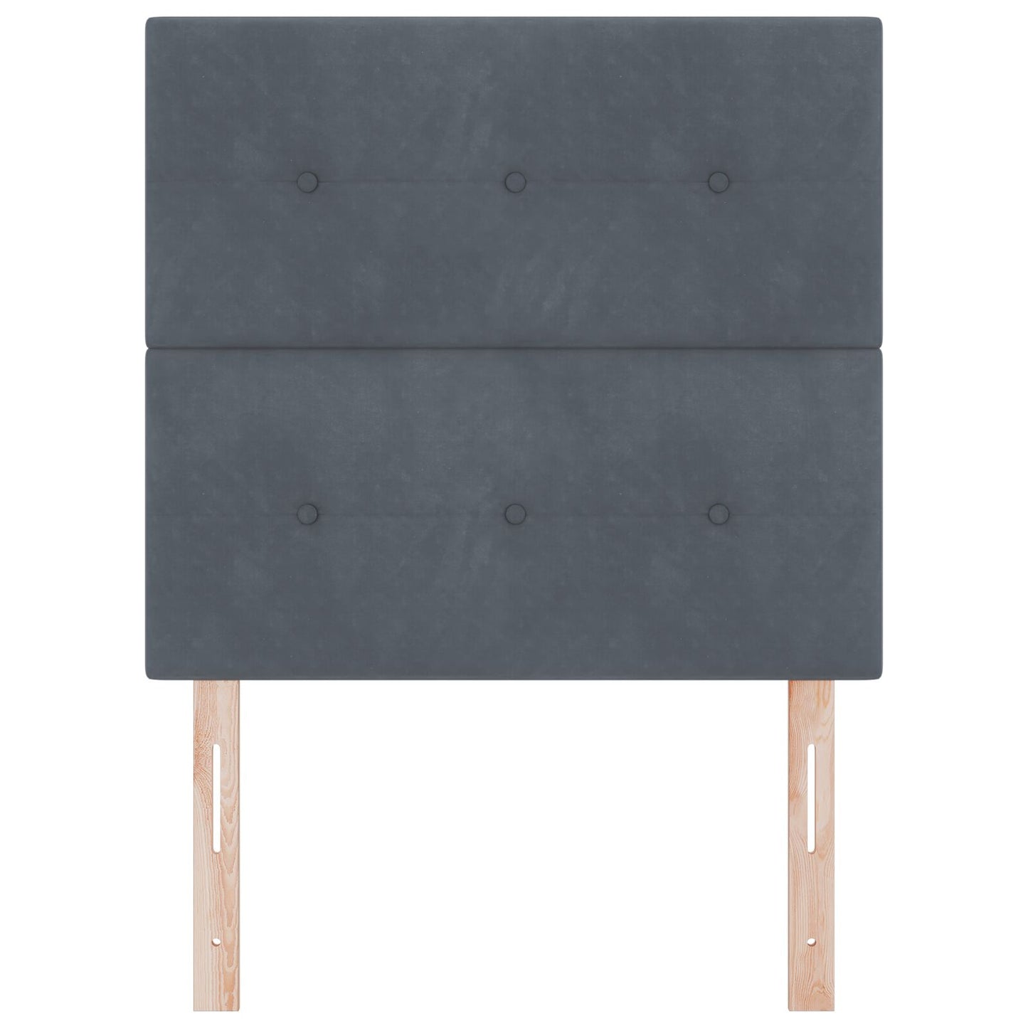 Hoofdbord Met Knopen Tufted Fluweel Donkergrijs 80 cm Hoog hoofdbord