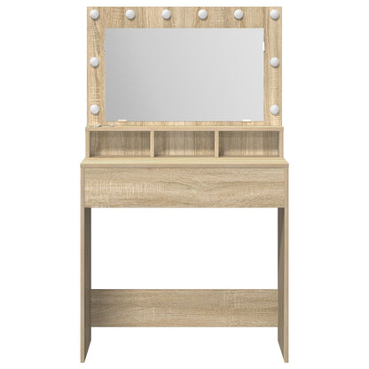 Kaptafel Met Led-Verlichting - Sonoma eiken 79 x 41 x 135 cm