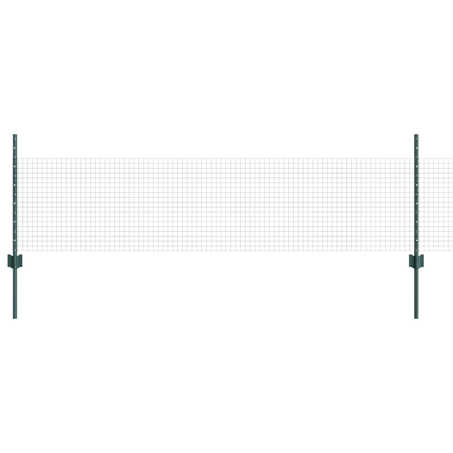 Tuinhek Set Set Van 2 Groen Gepoedercoat Staal 10 X 0.5 M