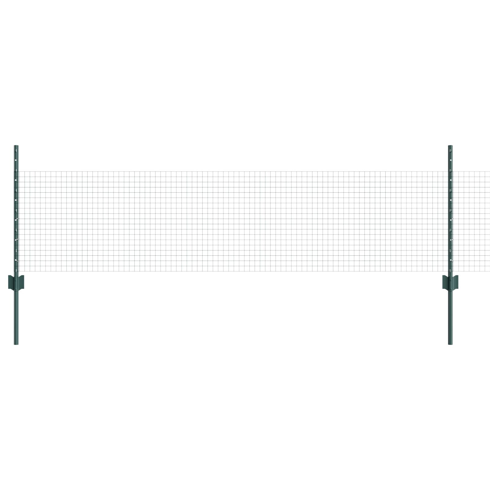 Tuinhek Set Set Van 2 Groen Gepoedercoat Staal 10 X 0.5 M