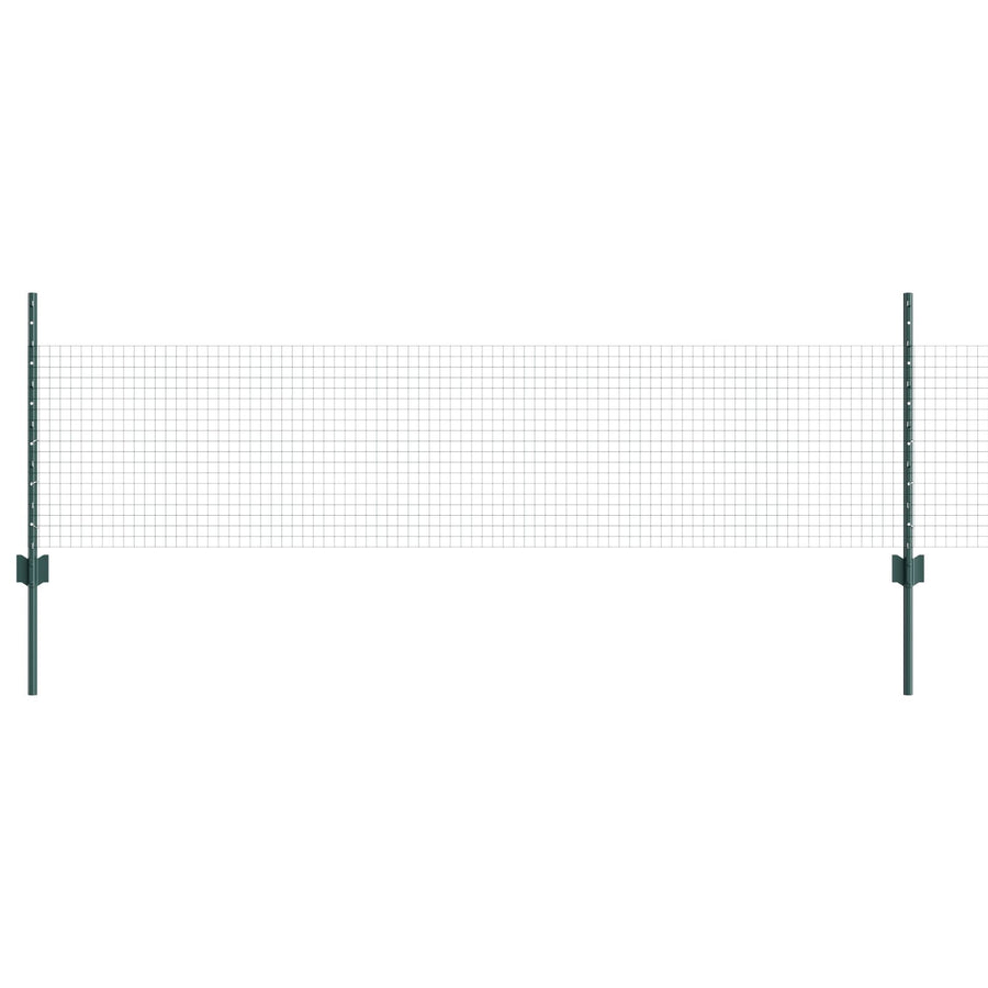 Tuinhek Set Set Van 2 Groen Gepoedercoat Staal 10 X 0.5 M