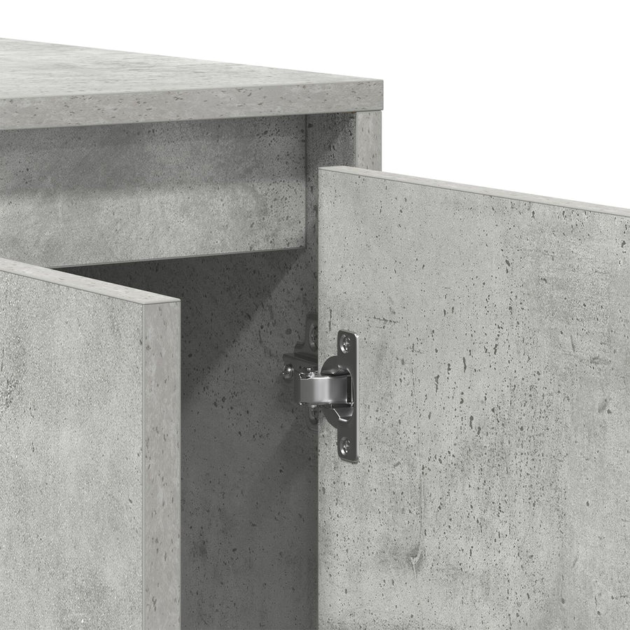 Beton Grijs Dressoir Beton Grijs Bewerkt Hout 135 X 41 X 75 Cm