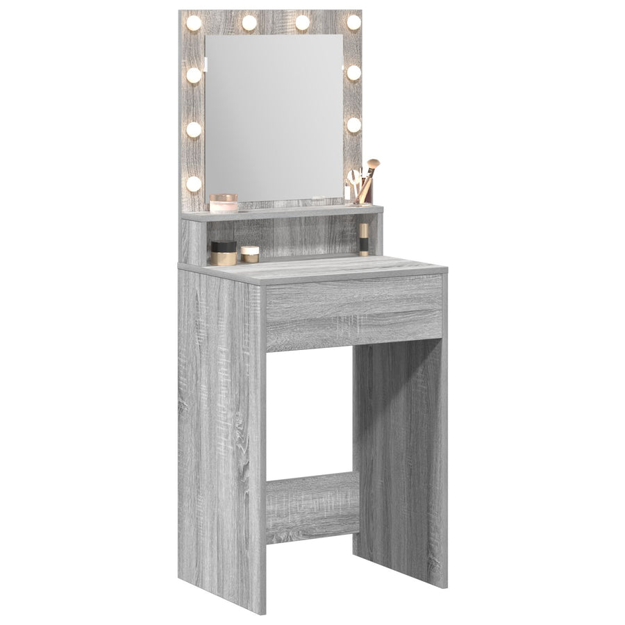 Kaptafel Met Led Lichten In - Grey Sonoma 50 x 41 x 135 cm