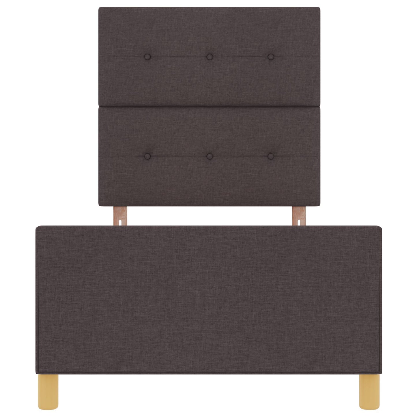 Bedframe Donkerbruin 90X190 Cm Stof Crème