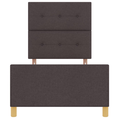 Bedframe Donkerbruin 90X190 Cm Stof Crème