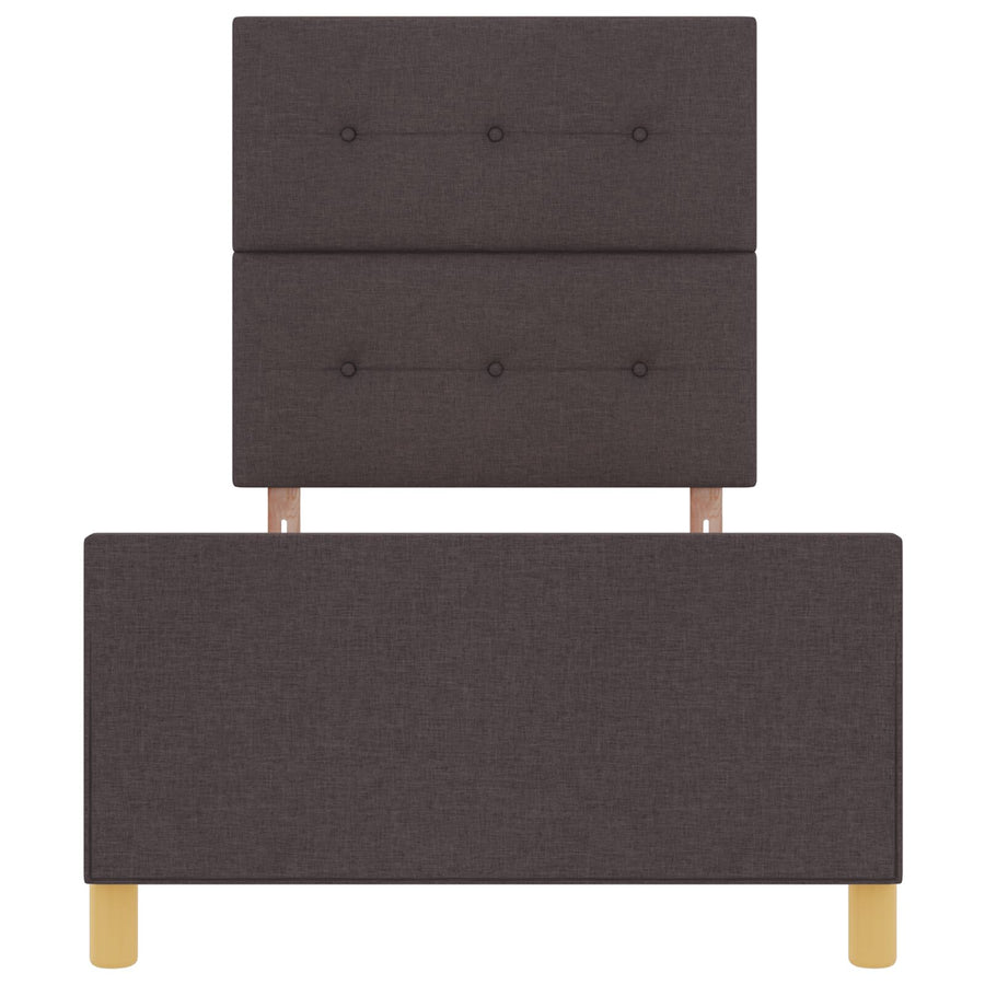 Bedframe Donkerbruin 90X190 Cm Stof Crème