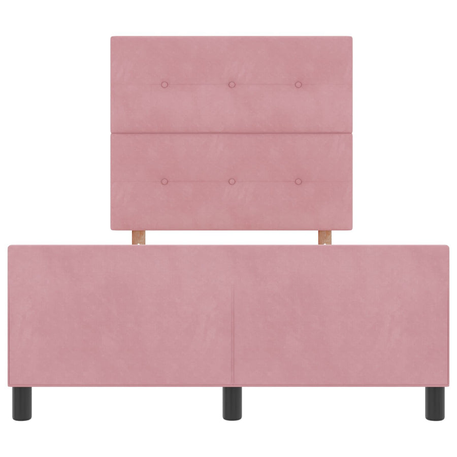 Bedframe Roze 120X190 Cm Fluweel Crème