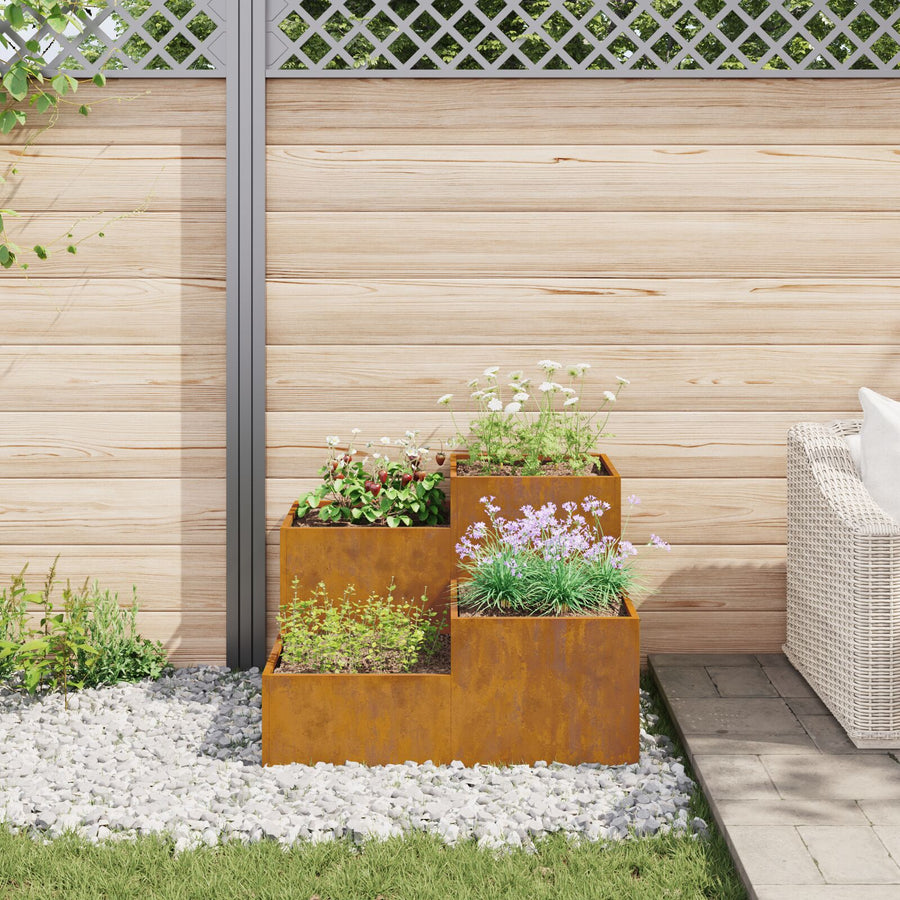 Tuinplanter Weerbestendig Staal Roestvrij staal 80 x 80 x 60 cm