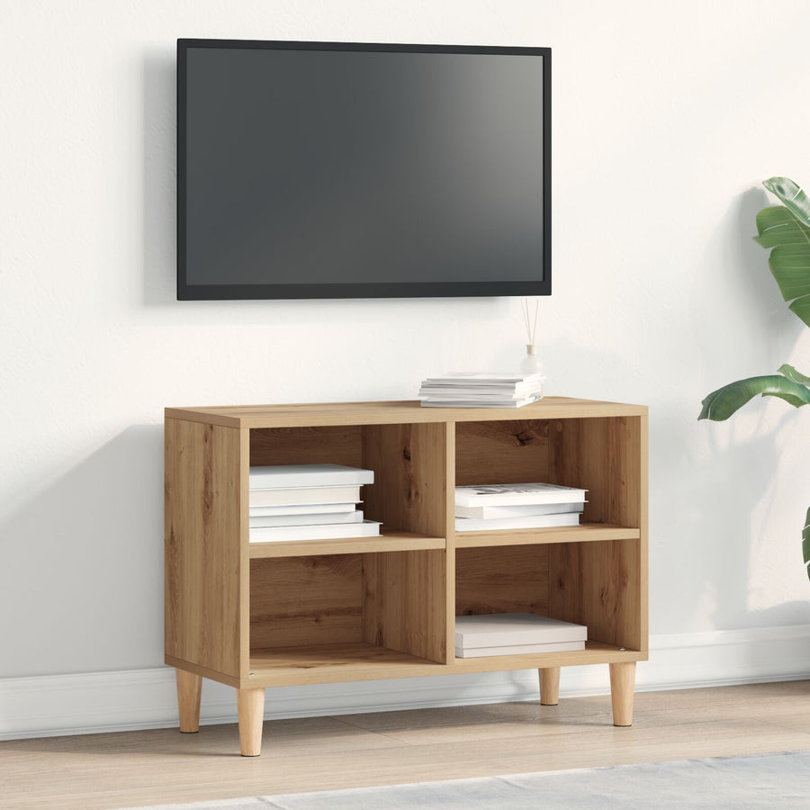 Tv Kast 69.5X30X50 Cm Bewerkt Hout 69.5 cm Artisan eiken