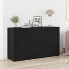 Sideboard with drawer Black Oak 120 x 36 x 69 cm Engineered wood