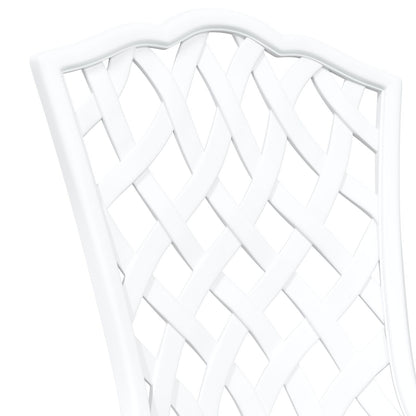 Tuinstoelen 2 Stuks Te Gietaluminium Wit