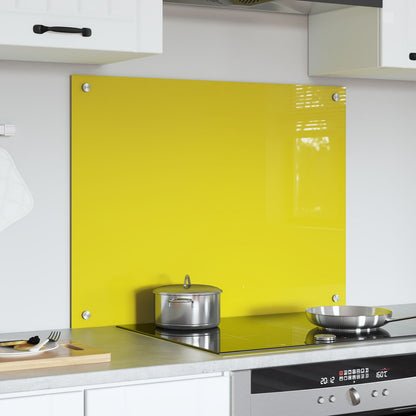 Keuken Achterwand 80X60X0,6 Cm Gehard Glas Geel 80 x 60 cm