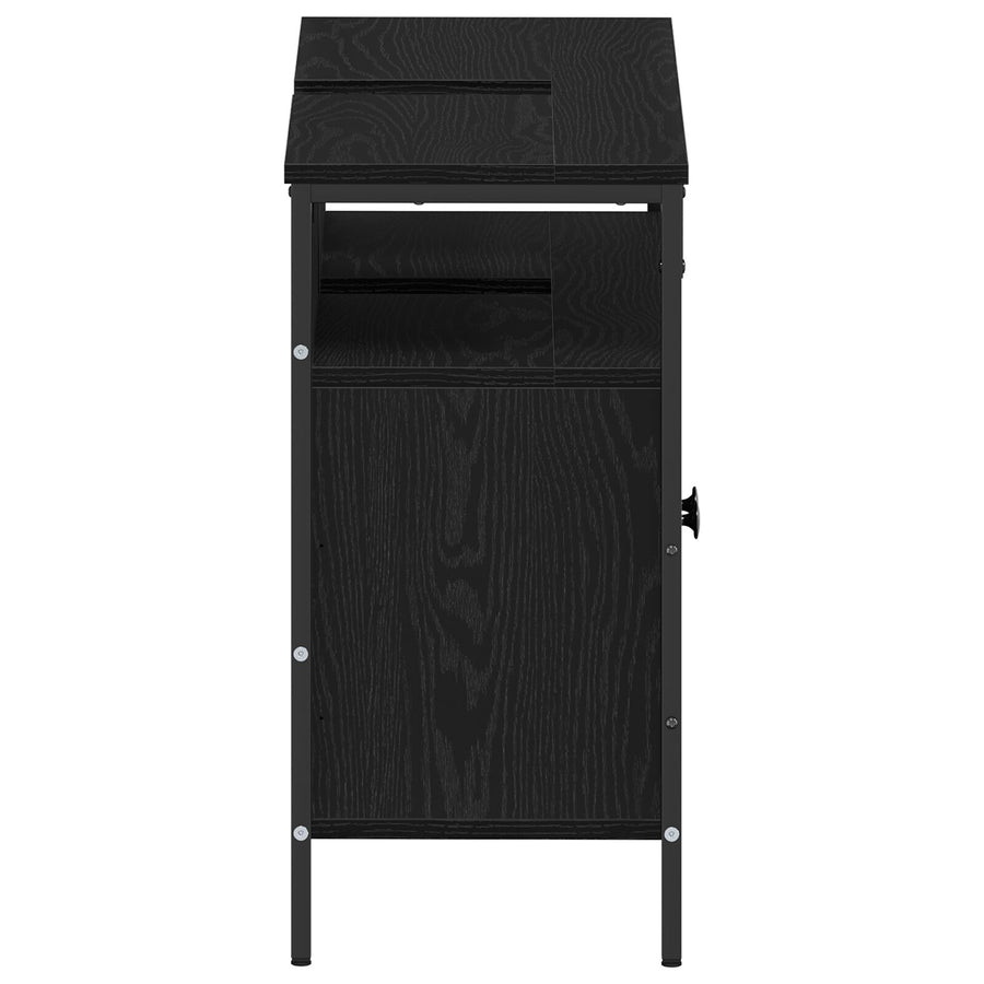 Bathroom Sink Cabinet 80X30X60 Cm Engineered Wood Zwart eiken 80 cm