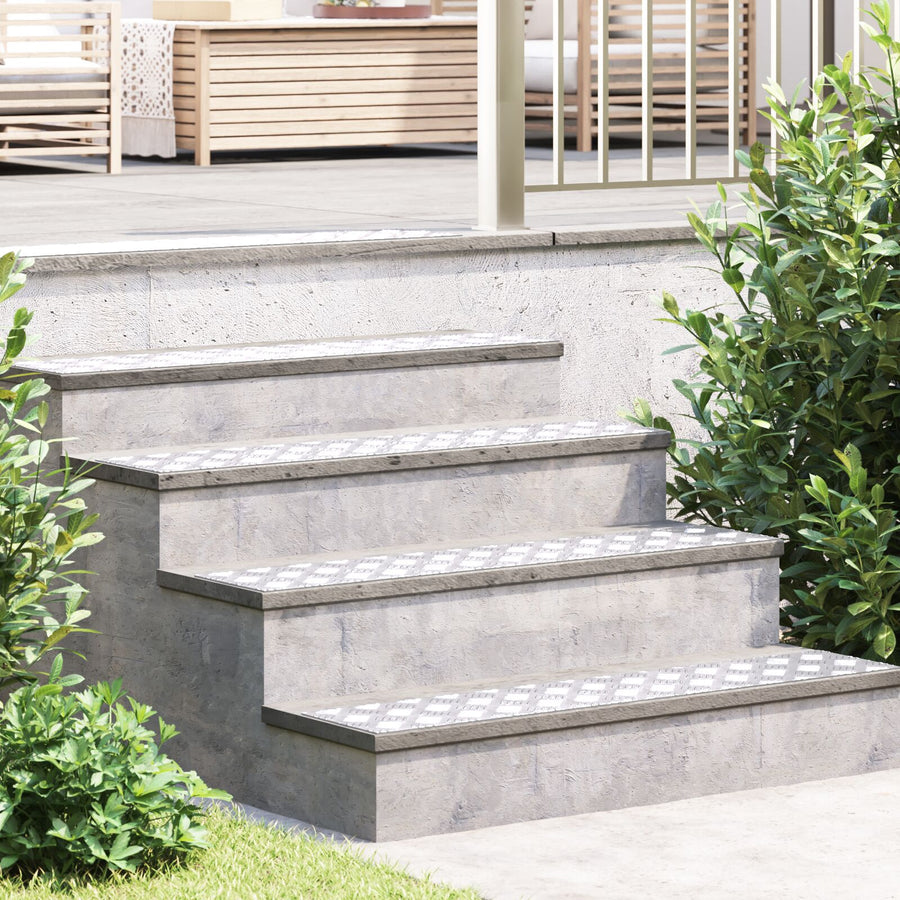 Aluminium Ruitplaten 4 Stuks Anti-Slip 100X20 Cm 100 x 20 x 0.2 cm Rechthoekig