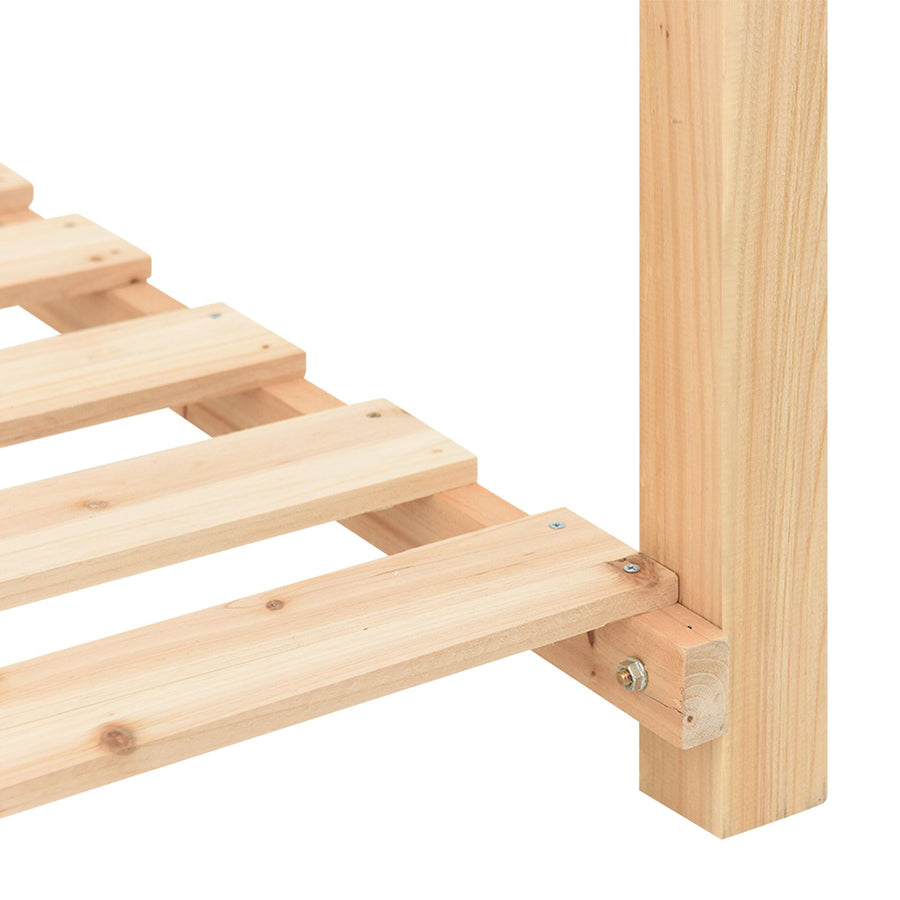 Tuinbak Met Planken 155X59X76 Cm Massief Grenenhout 155 x 59 x 76.5 cm