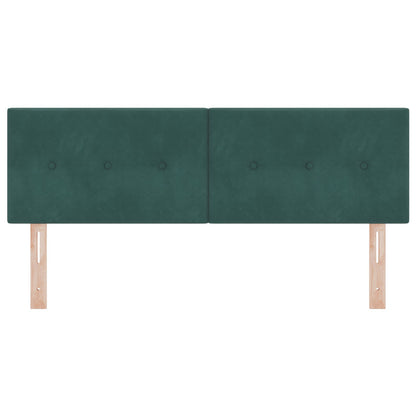 Hoofdbord Met Knopen Velvet Donkergroen 160 cm Lage hoofdbord
