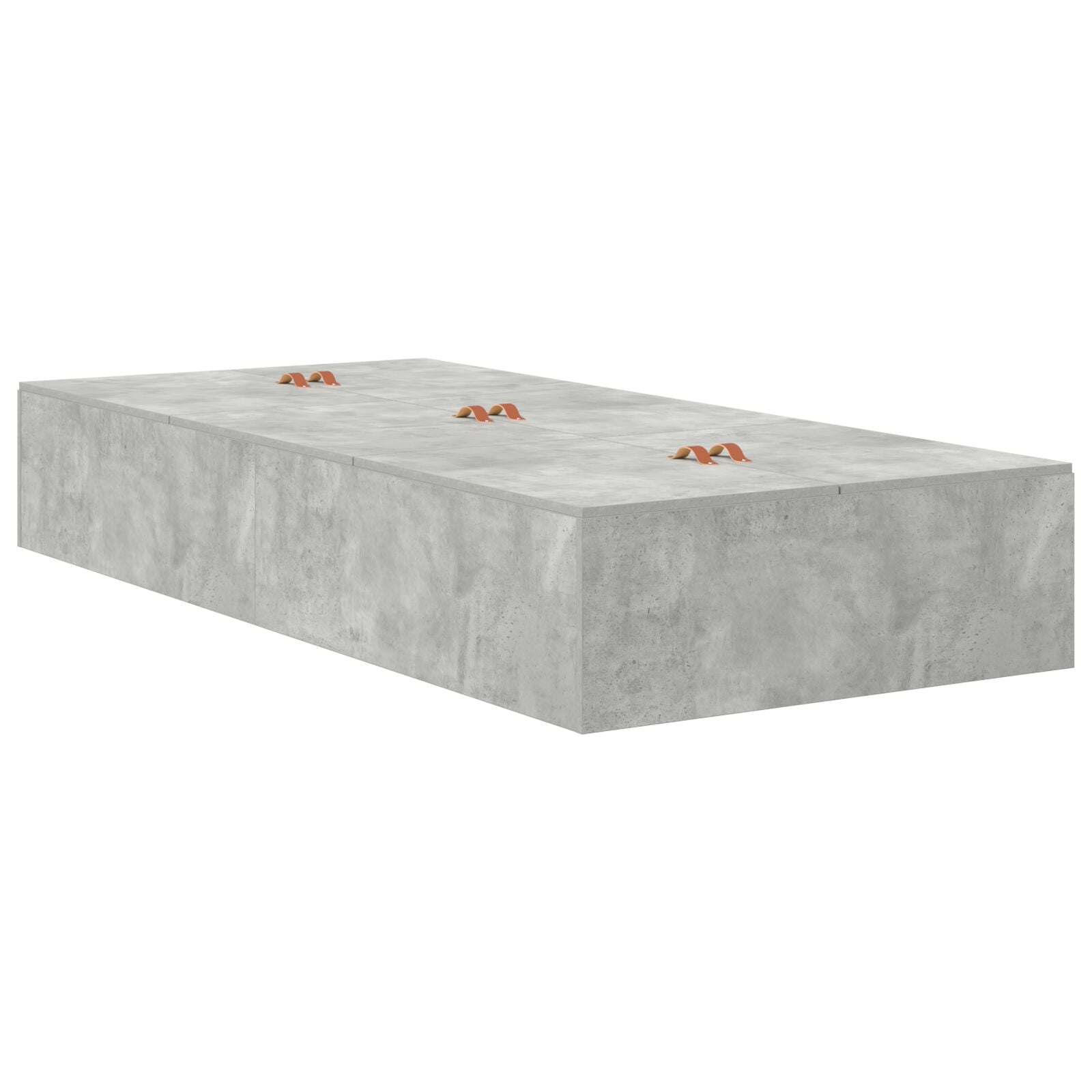 Bedframe Beton Eenpersoons Duurzaam Beton Grijs 80 x 200 cm